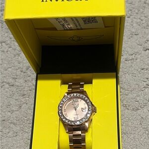 Invicta Women's Rose Gold Watch with Crystal Accents